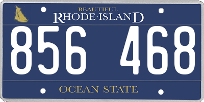 RI license plate 856468