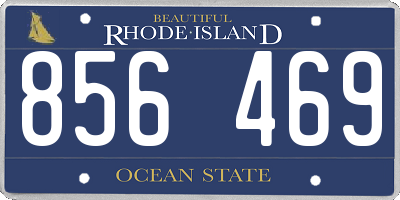 RI license plate 856469