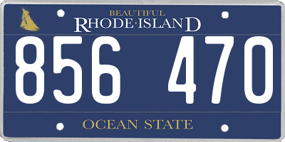 RI license plate 856470