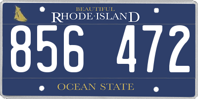 RI license plate 856472
