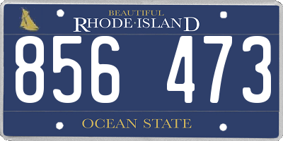 RI license plate 856473