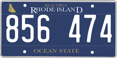 RI license plate 856474