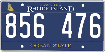 RI license plate 856476