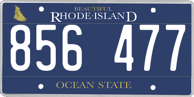 RI license plate 856477