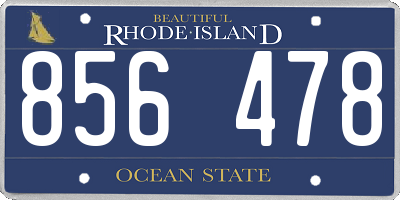 RI license plate 856478