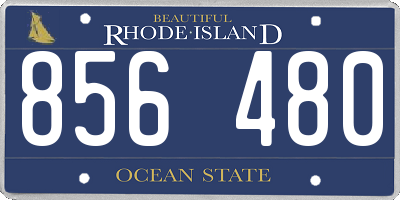 RI license plate 856480