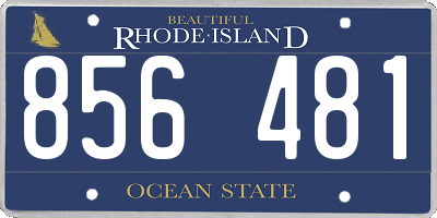 RI license plate 856481