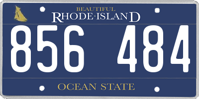 RI license plate 856484