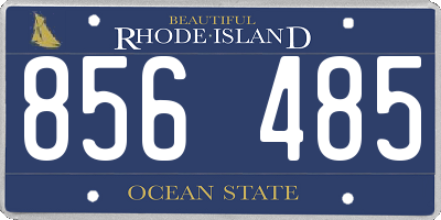 RI license plate 856485