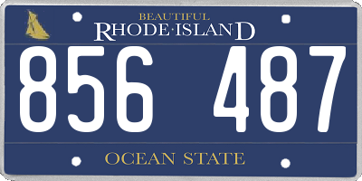 RI license plate 856487