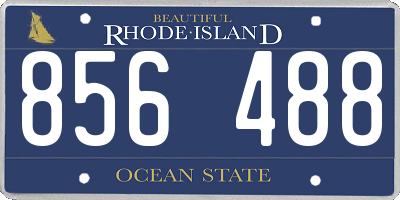 RI license plate 856488