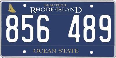 RI license plate 856489