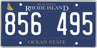 RI license plate 856495