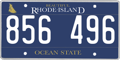 RI license plate 856496