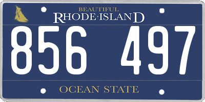 RI license plate 856497