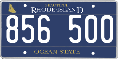 RI license plate 856500