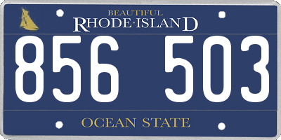 RI license plate 856503
