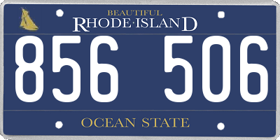 RI license plate 856506