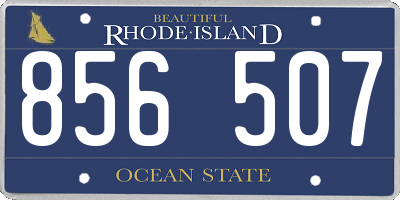 RI license plate 856507