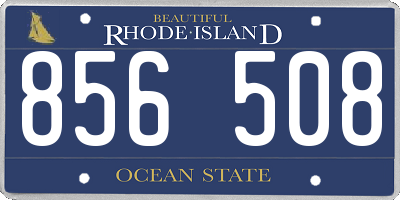 RI license plate 856508