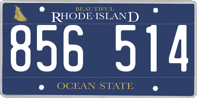 RI license plate 856514