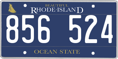 RI license plate 856524