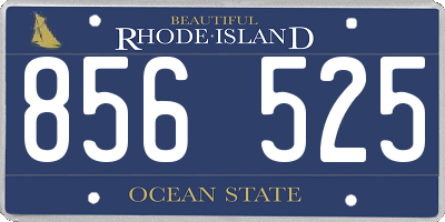 RI license plate 856525
