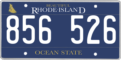 RI license plate 856526