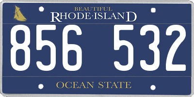 RI license plate 856532