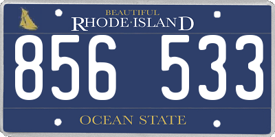 RI license plate 856533