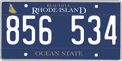 RI license plate 856534