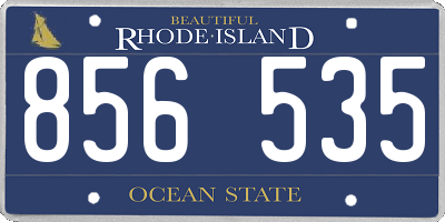 RI license plate 856535