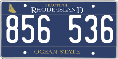 RI license plate 856536