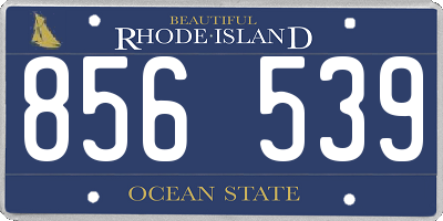 RI license plate 856539