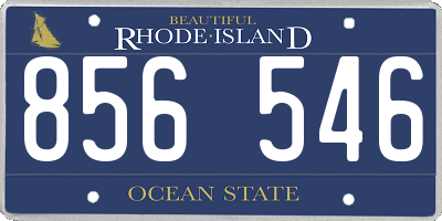RI license plate 856546