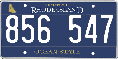 RI license plate 856547