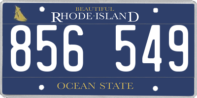 RI license plate 856549