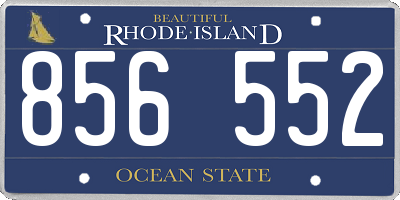RI license plate 856552