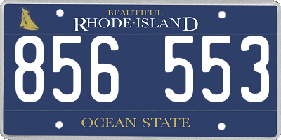 RI license plate 856553