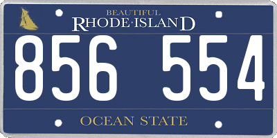 RI license plate 856554