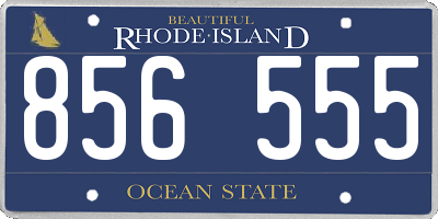 RI license plate 856555