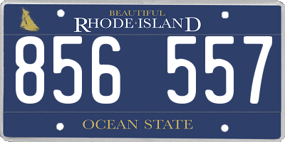RI license plate 856557