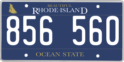 RI license plate 856560