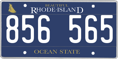 RI license plate 856565