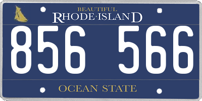 RI license plate 856566
