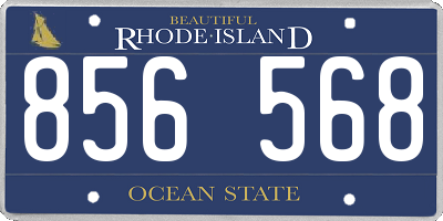RI license plate 856568