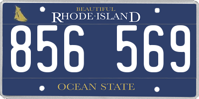 RI license plate 856569