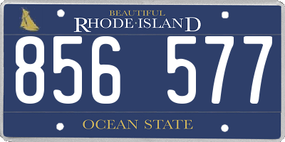 RI license plate 856577