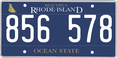 RI license plate 856578