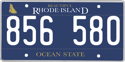 RI license plate 856580